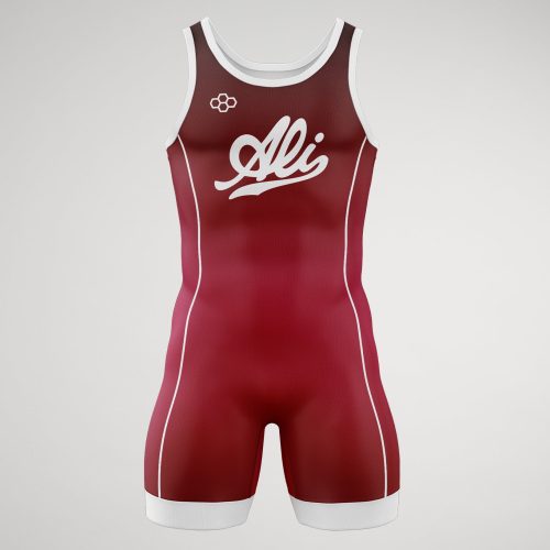 ALIGOAT BLACK YOUTH MSINGLET Mockup FRONT Y RUDSN1036 Red 001