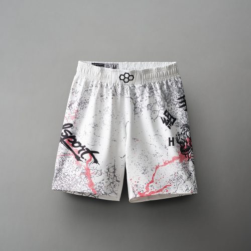 BSP 0007 Bloodsport Raw Elite Wrestling Shorts PUP White 001