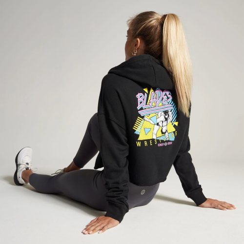 Blades Suplex Crop Hoodie Black 0001