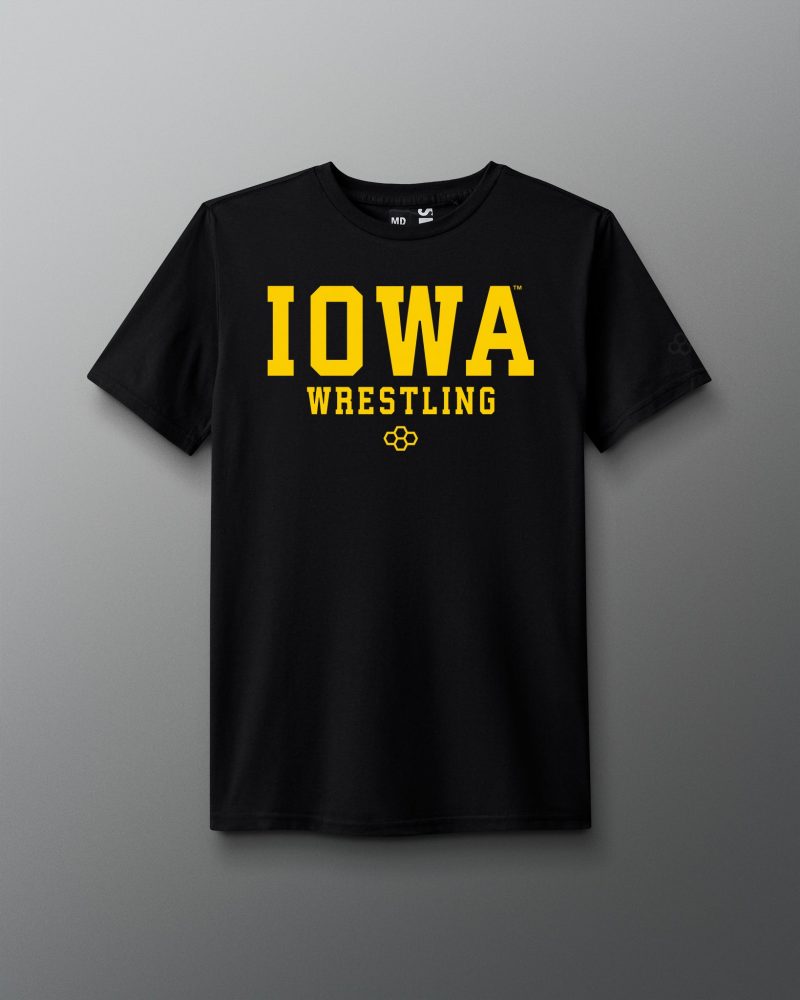 CIATS1024 Iowa Wrestling Basic T Shirt Black 0001