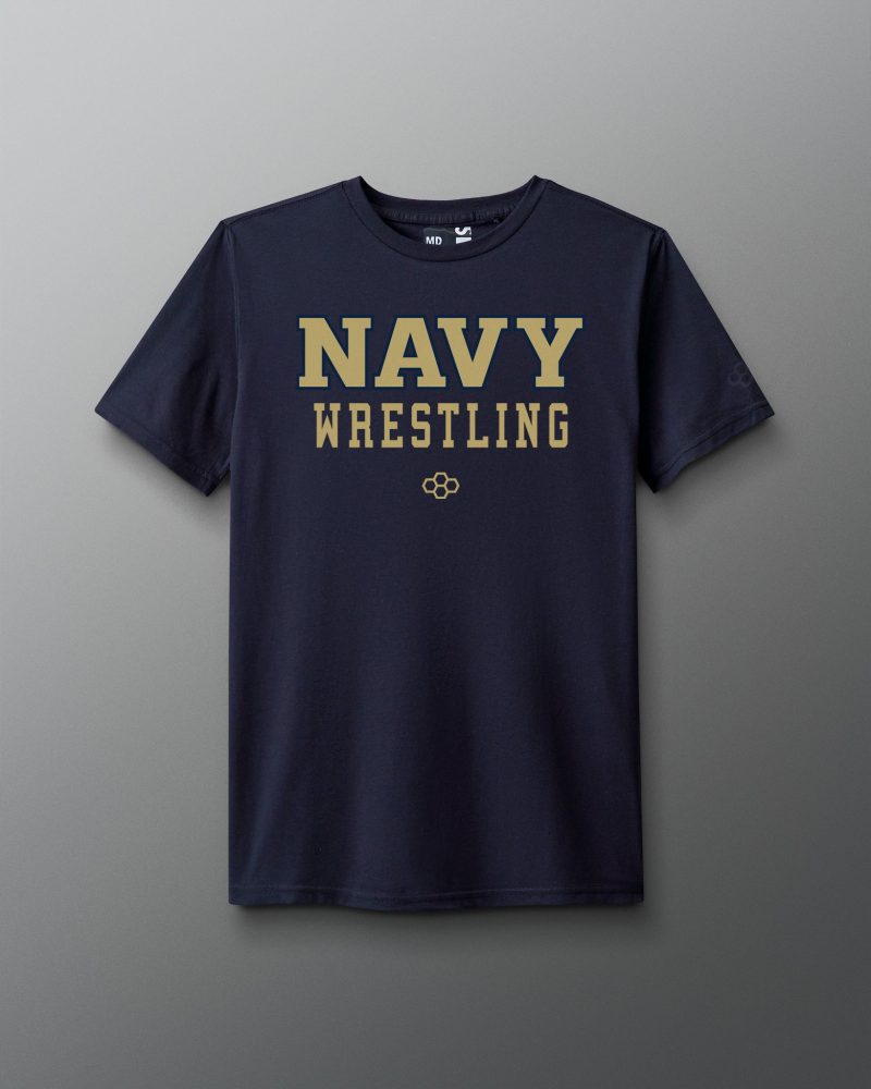 CNATS1001 Naval Academy Wrestling T shirt Navy 0001