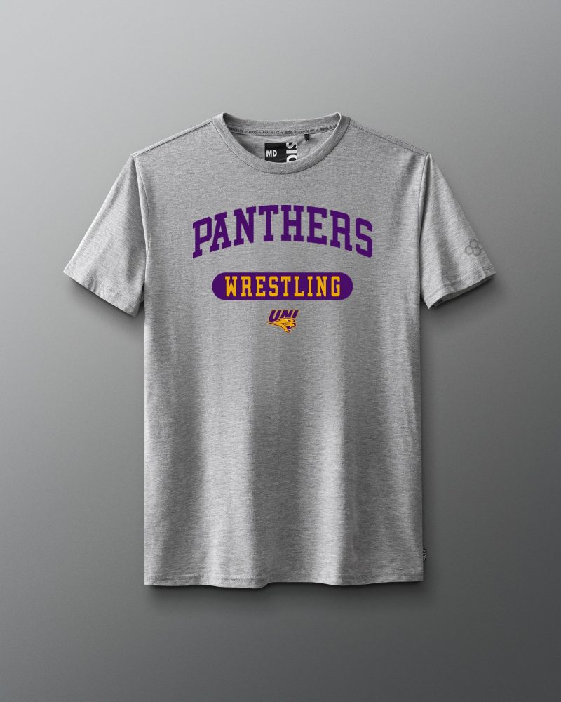 CNITS1001 Panther Wrestling T Shirt Gray 0001