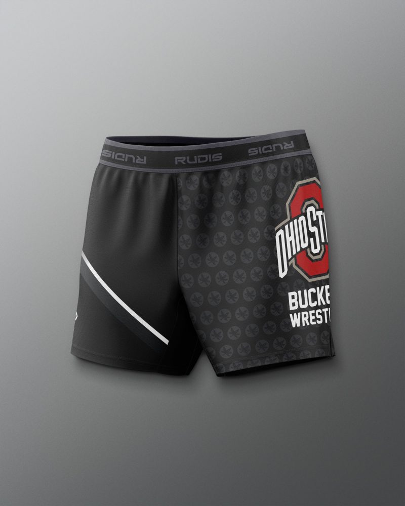 COHSH1019 Ohio State Womens Sublimated Shorts Black 0004