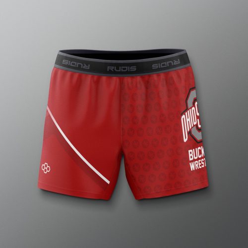 COHSH1019 Ohio State Womens Sublimated Shorts Red 0001