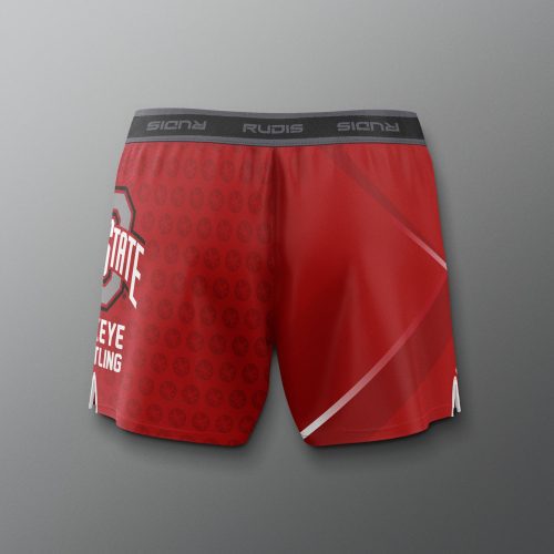 COHSH1019 Ohio State Womens Sublimated Shorts Red 0002