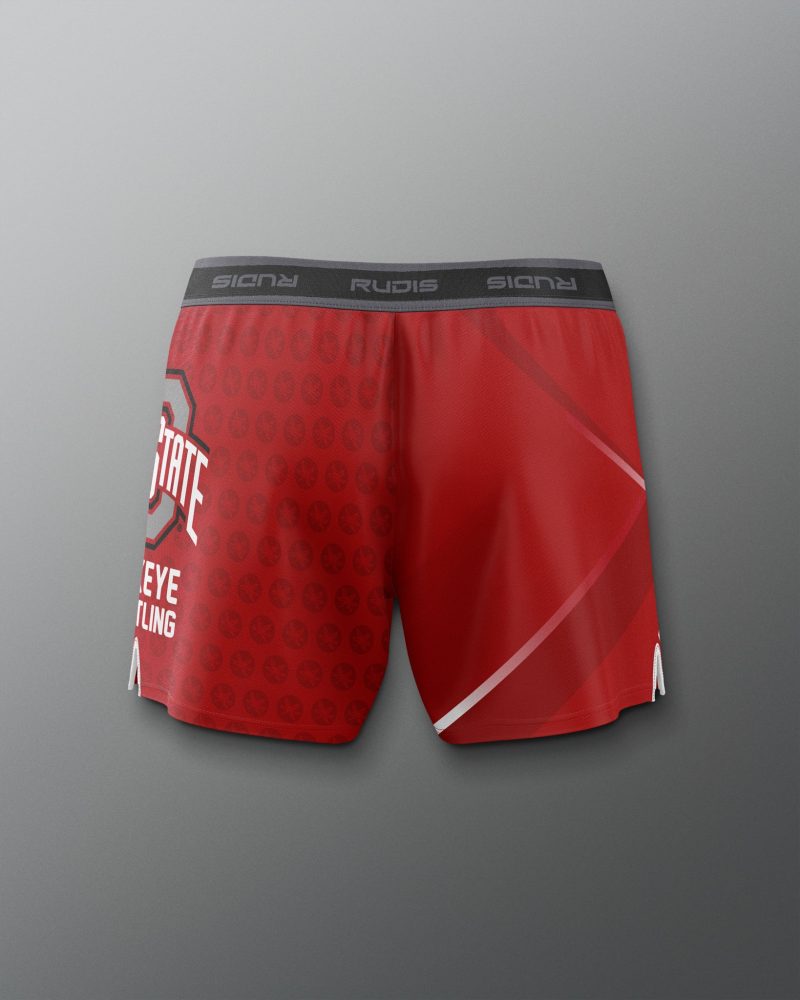 COHSH1019 Ohio State Womens Sublimated Shorts Red 0002