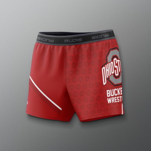 COHSH1019 Ohio State Womens Sublimated Shorts Red 0004