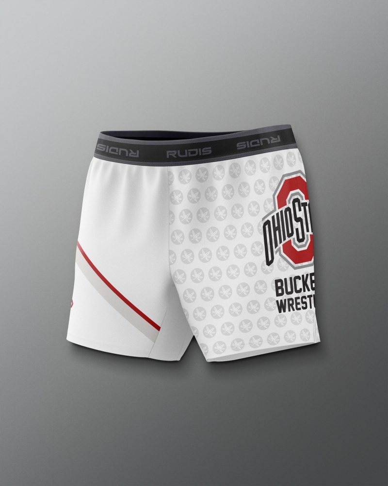 COHSH1019 Ohio State Womens Sublimated Shorts White 0004