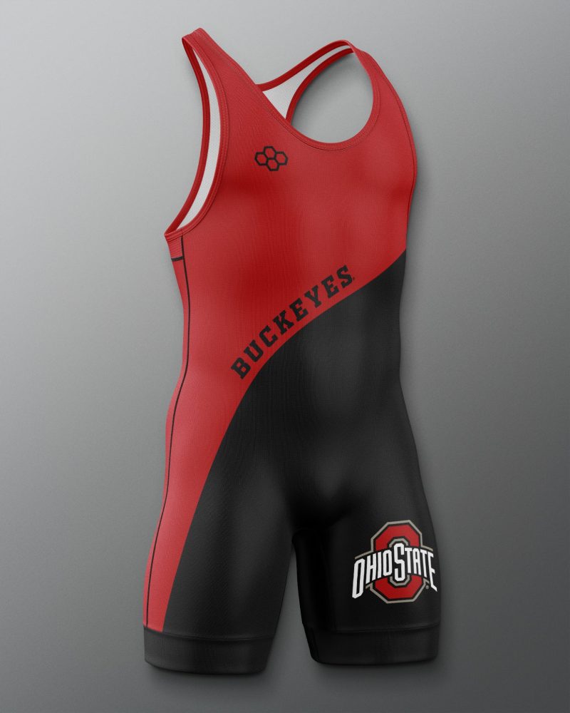 COHSN1019 Buckeyes Throwback Singlet Red Black 0003