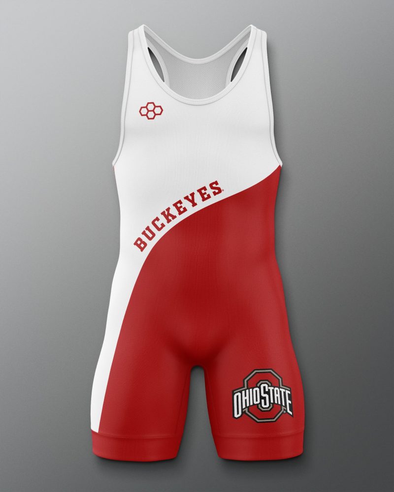 COHSN1019 Buckeyes Throwback Singlet Red White 0001