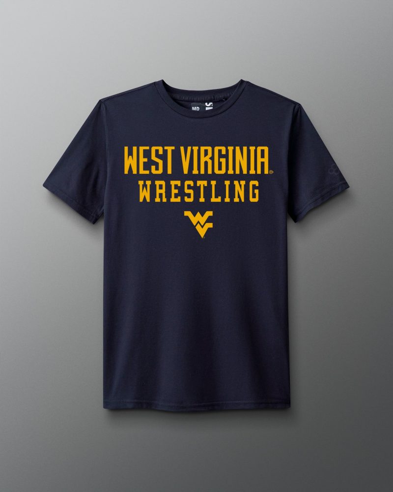 CWVTS1001 WVU WRESTLING T SHIRT NAVY 0001