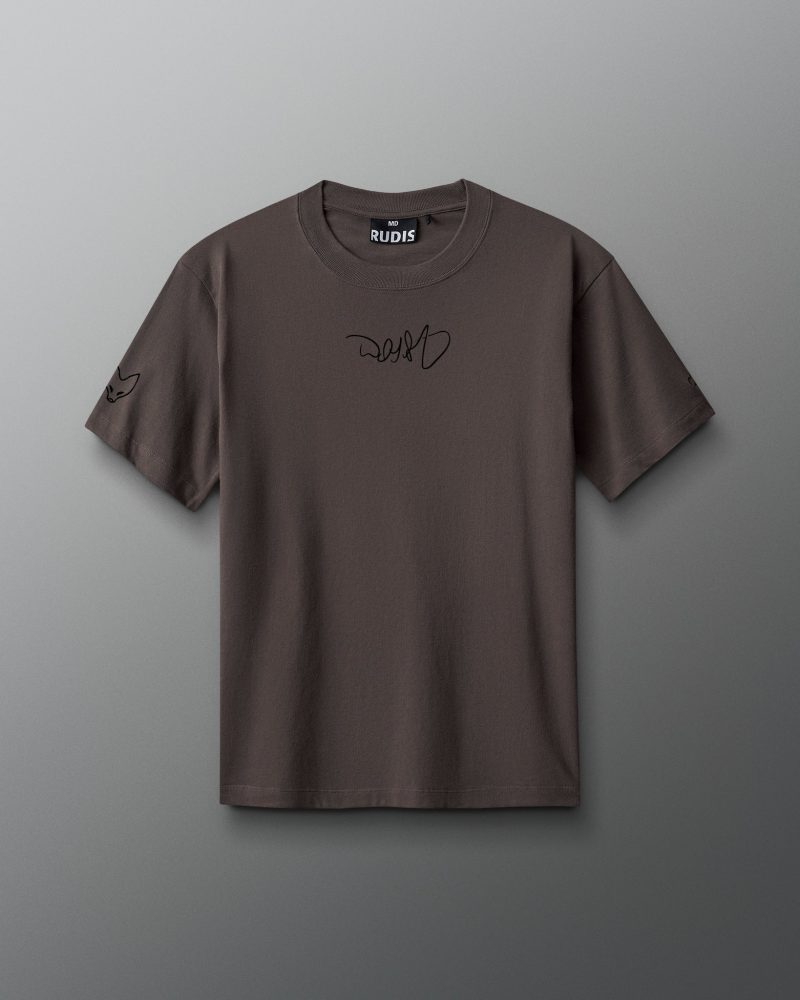 DSFTS1009 Sly Fox Signature Heavyweight Jersey T Shirt Brown 0001