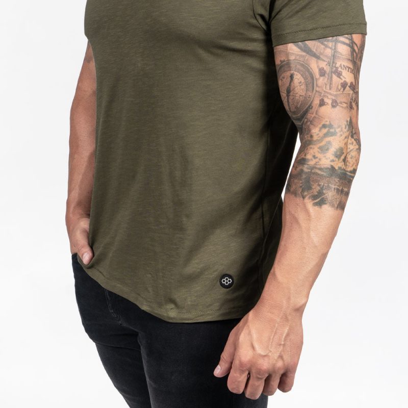 EE Crew army green detail front