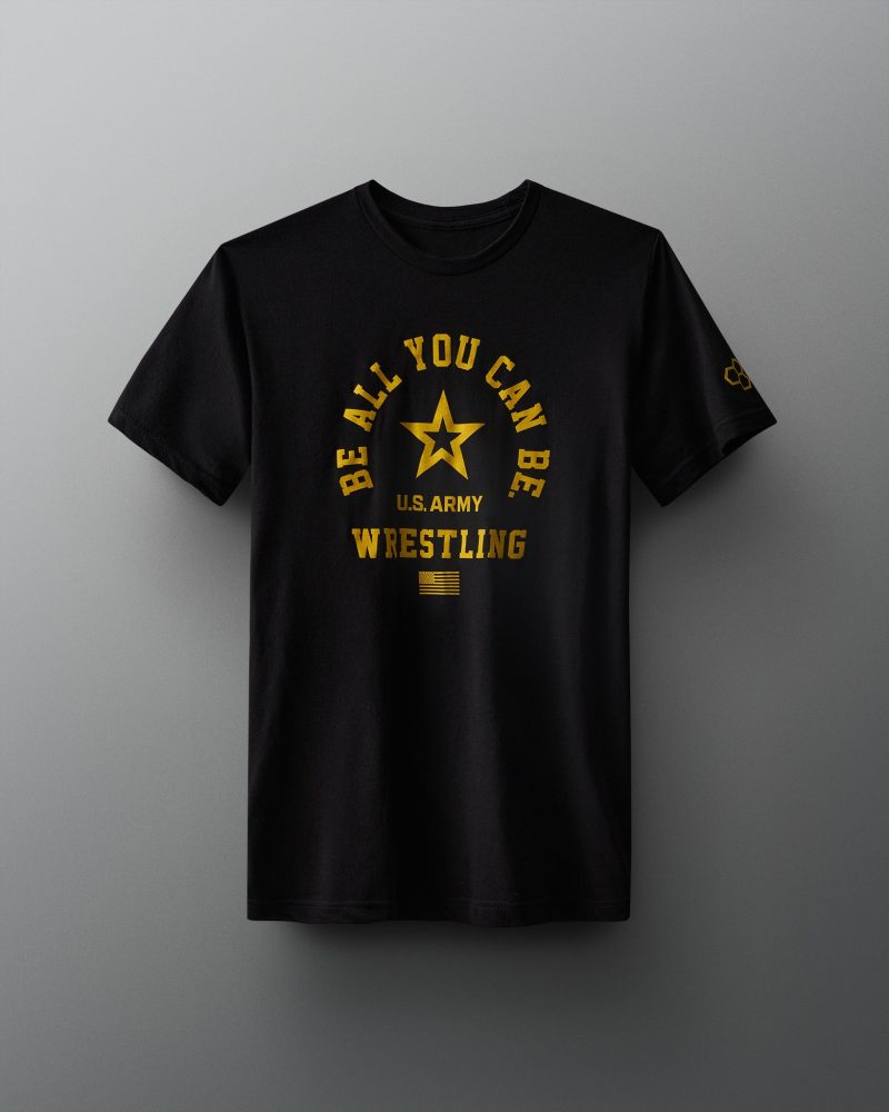 MARTS1006 US Army Be All You Can Be Wrestling T Shirt PUP Black 001