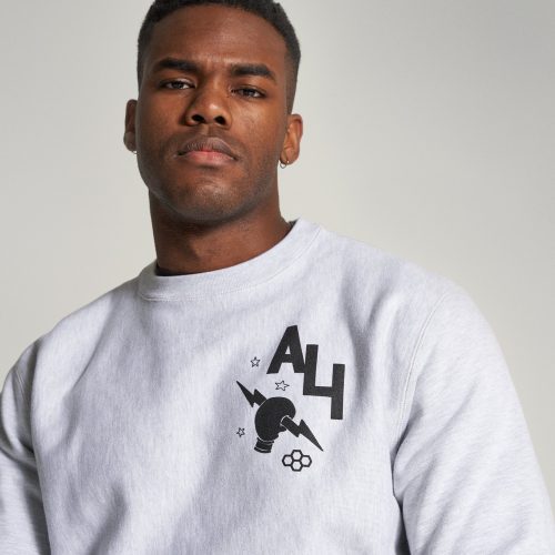 Muhammad Ali Lightening Crewneck Athletic Grey ALICR1000 OFP Gray 0001