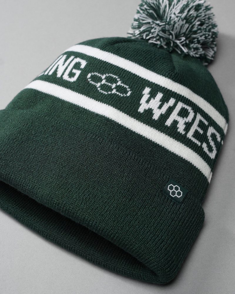 RUDBE1005 GRNWHT RUDIS Two Tone Pom Beanie FLT Green White 0021