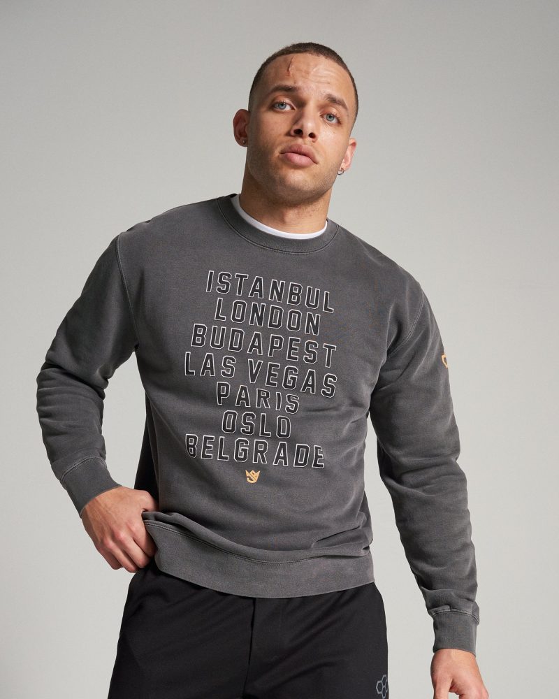 RUDIS JB Seven Cities Stacked Crewneck Charcoal JBACR1005 OFP Charcoal 0001