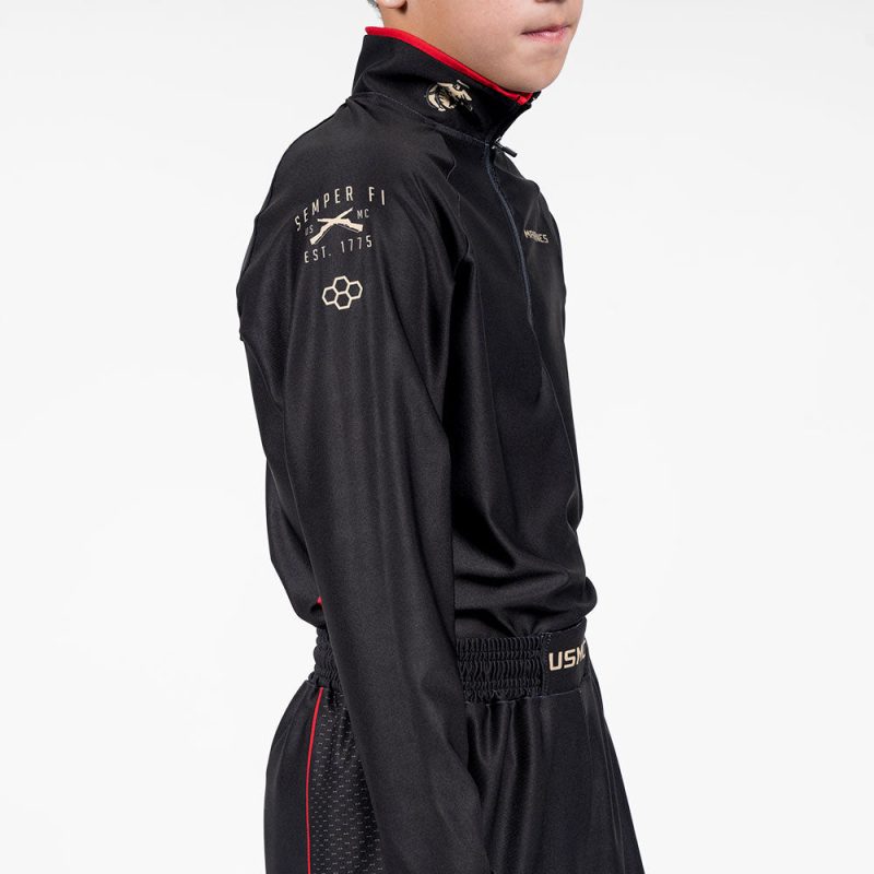 RUDIS YouthUSMCUniformQZip Black 0002