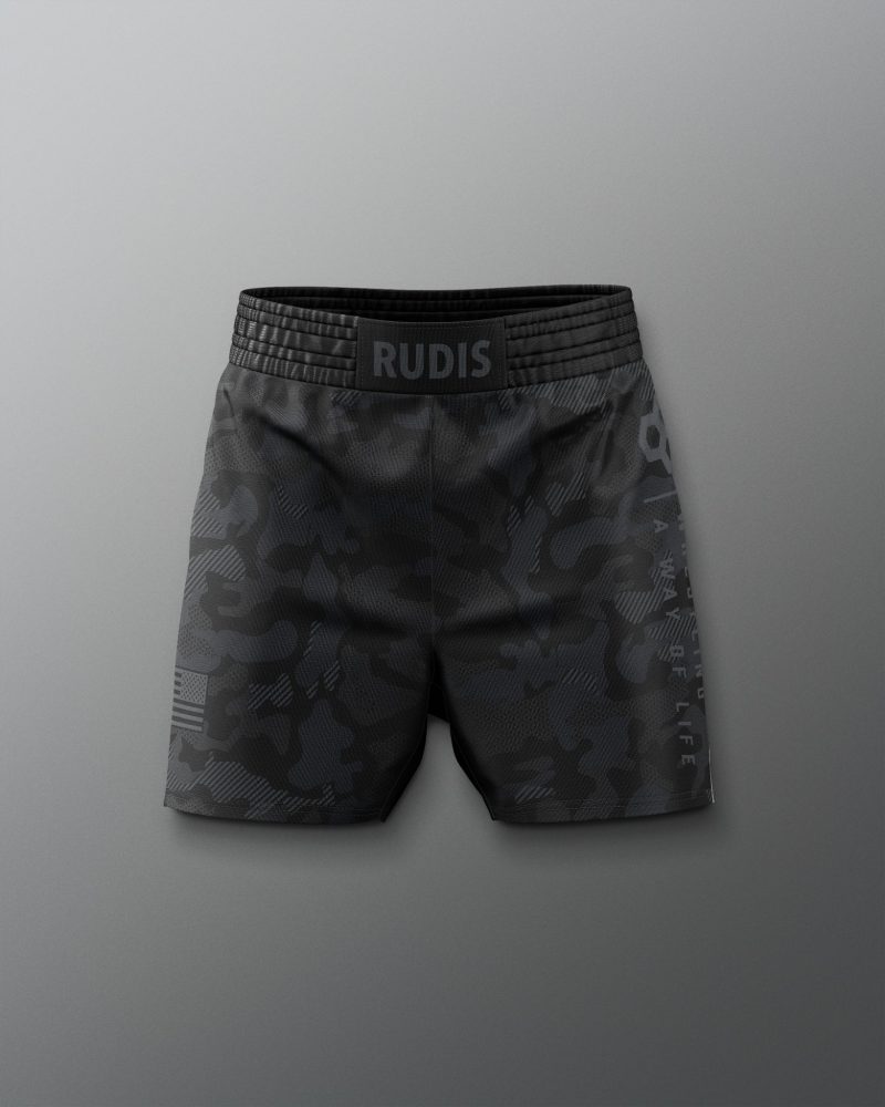 RUDSH1015 Camo Elite Shorts Black Camo 0001