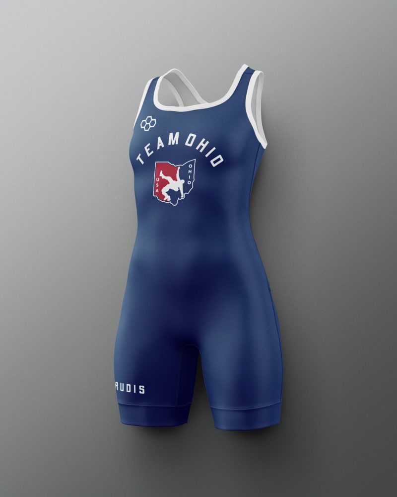 RUDSN1064 Team Ohio Womens Singlet2.0 Navy 0001