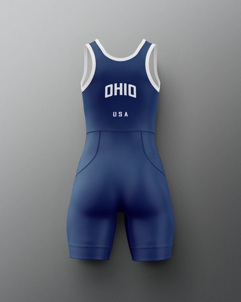 RUDSN1064 Team Ohio Womens Singlet2.0 Navy 0002