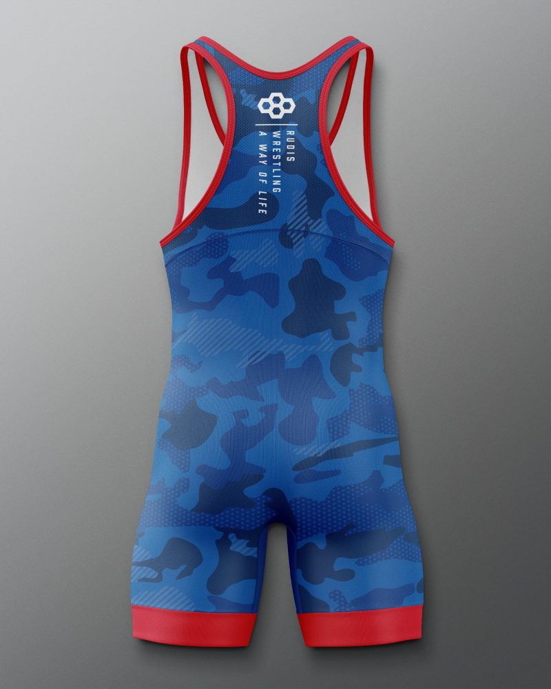 RUDSN1067 Camo Elite 2.0 Singlet Royal 0002