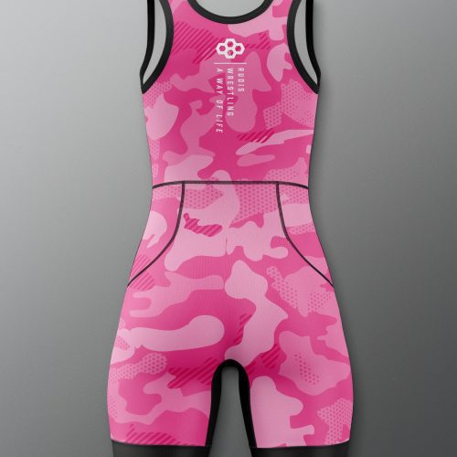 RUDSN1068 Camo Womens Elite 2.0 Singlet Pink 0002