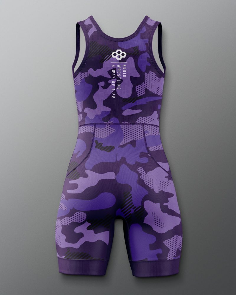 RUDSN1068 Camo Womens Elite 2.0 Singlet Purple 0002