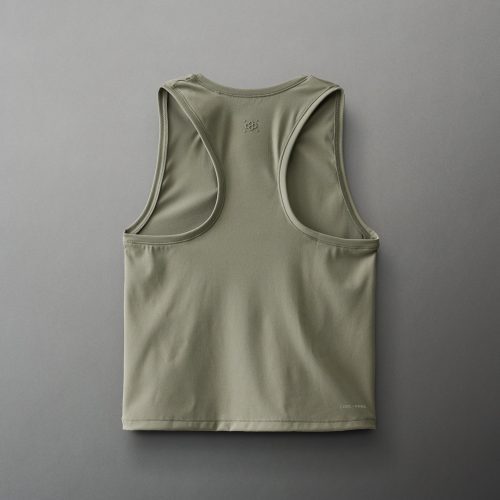 RUDTK1001 W COOL FEEL Crop Tank PUP Olive 003