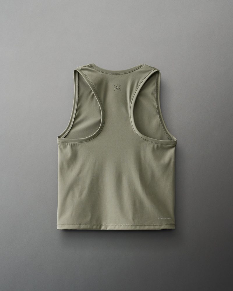 RUDTK1001 W COOL FEEL Crop Tank PUP Olive 003