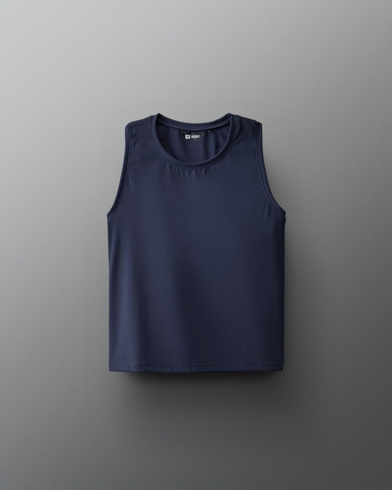 RUDTK1001 W COOL FEEL Crop Tank Navy 0021