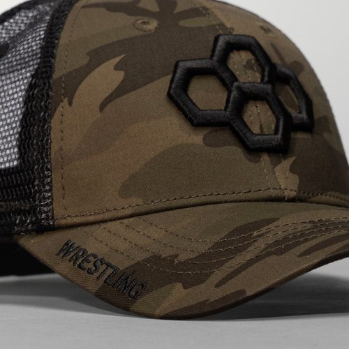 RUDTR1004 Camo Hex Trucker Hat FLT Black Camo 0022