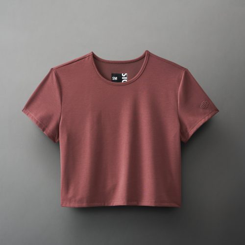 RUDTS1052 Womens Ultimate Crop T shirt FLT Dark Clay 0003