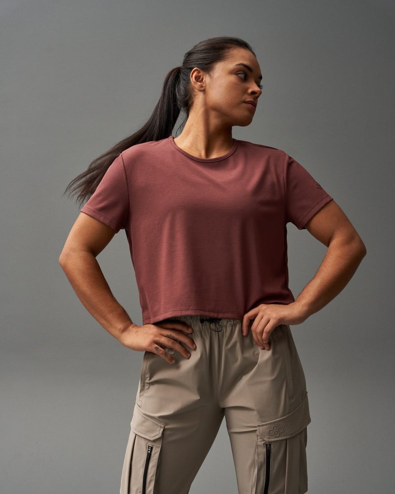 RUDTS1052 Womens Ultimate Crop T shirt OFP Dark Clay 0002 21f1f023 8c1b 43b6 b320 3789506eb832