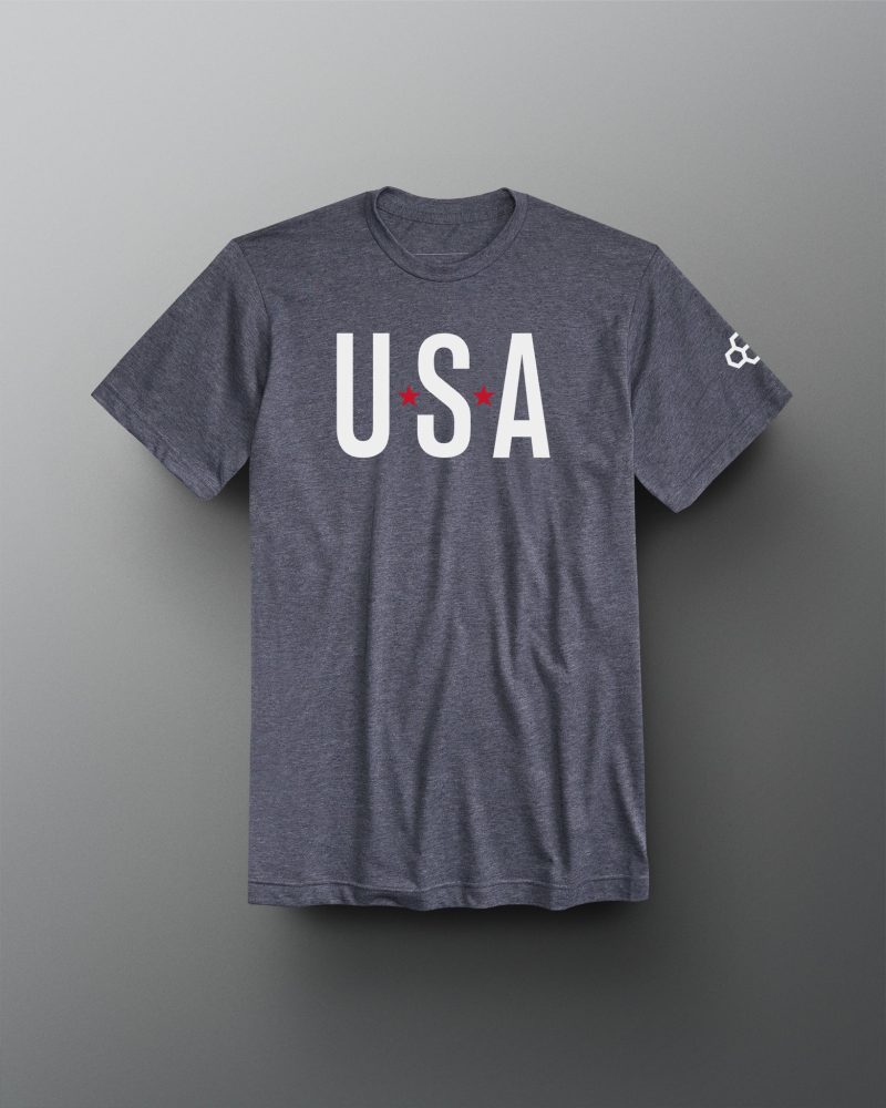 RUDTS1105 USA Timeless Tee PUP Heather Navy 0001