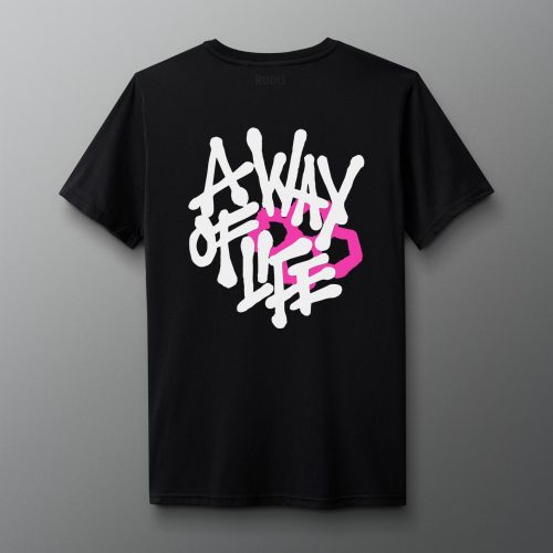 RUDTS1121 A Way Of Life Spray T Shirt Black 0021