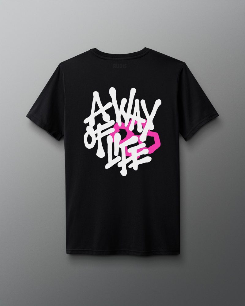 RUDTS1121 A Way Of Life Spray T Shirt Black 0021