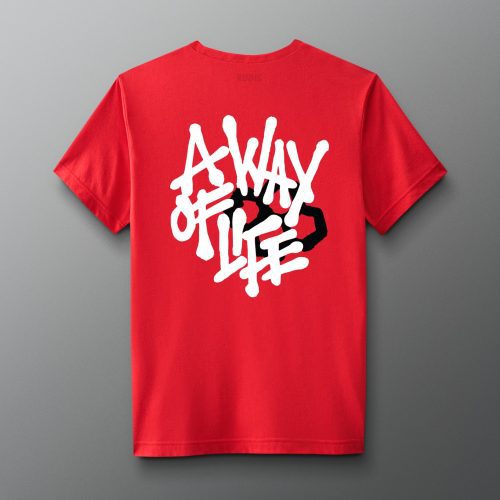 RUDTS1121 A Way Of Life Spray T Shirt Red 0021