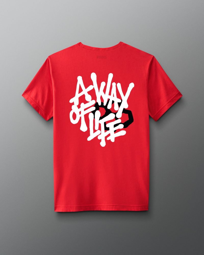 RUDTS1121 A Way Of Life Spray T Shirt Red 0021