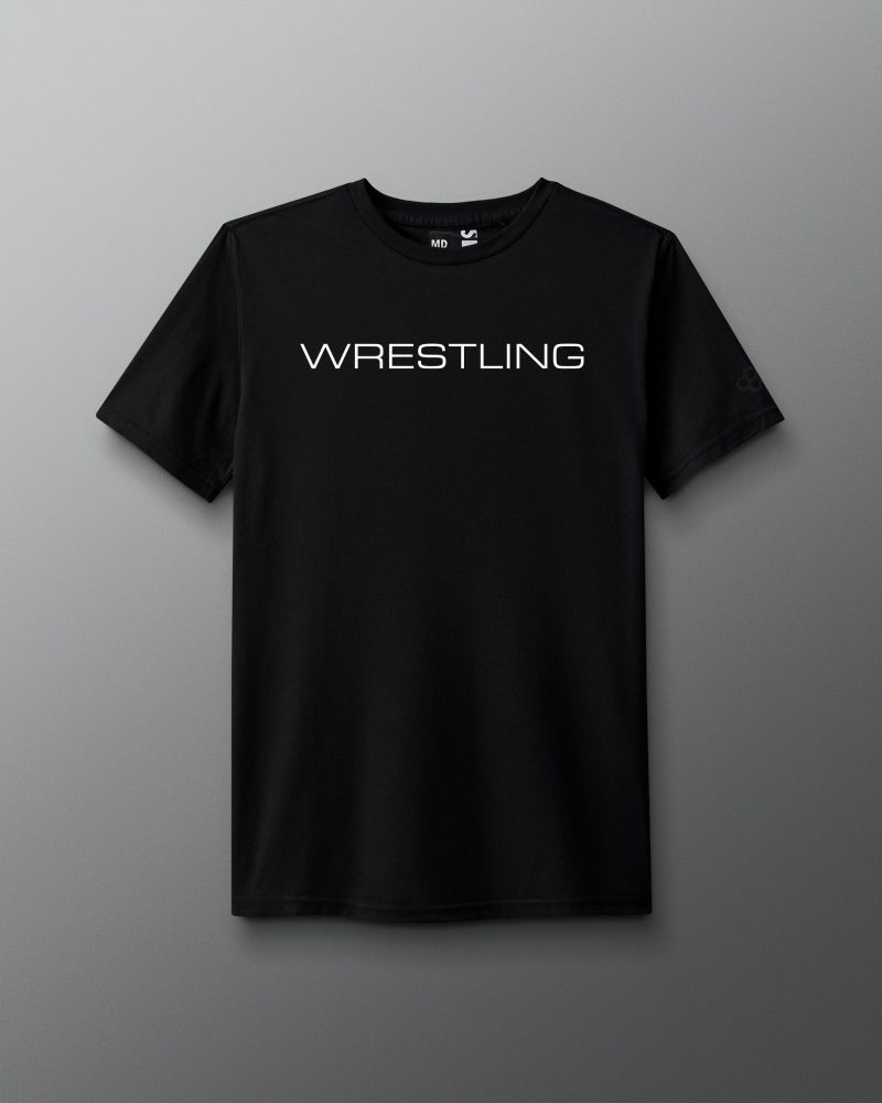 RUDTS1130 Wrestling Wordmark Elite Super Soft T Shirt Black 0001