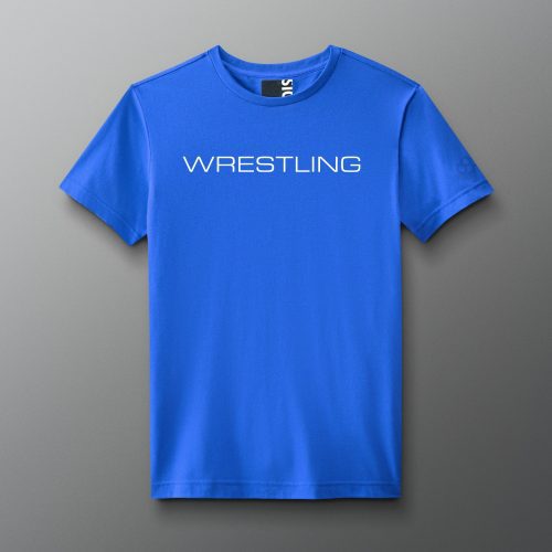 RUDTS1130 Wrestling Wordmark Elite Super Soft T Shirt Royal 0001