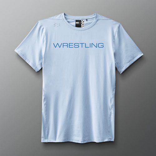 RUDTS1131 Wrestling Wordmark Performance T Shirt Ice 0001