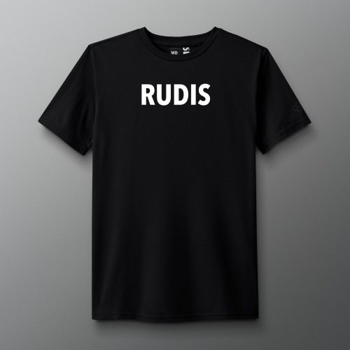 RUDTS1133 RUDIS Wordmark Elite Super Soft T Shirt Black 0001