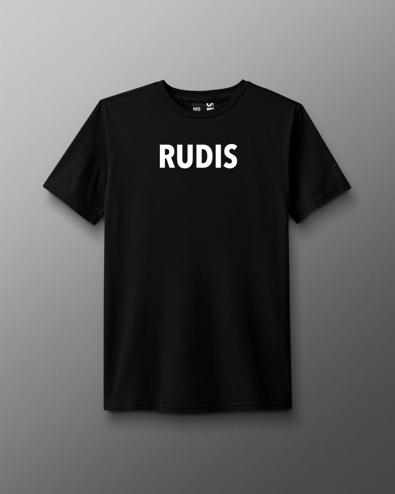 RUDTS1133 RUDIS Wordmark Elite Super Soft T Shirt Black 0001