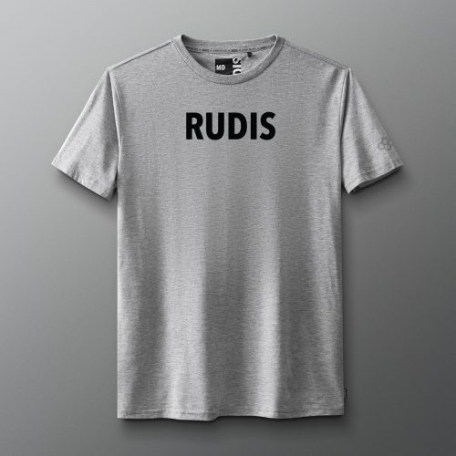 RUDTS1133 RUDIS Wordmark Elite Super Soft T Shirt Heather Gray 0001