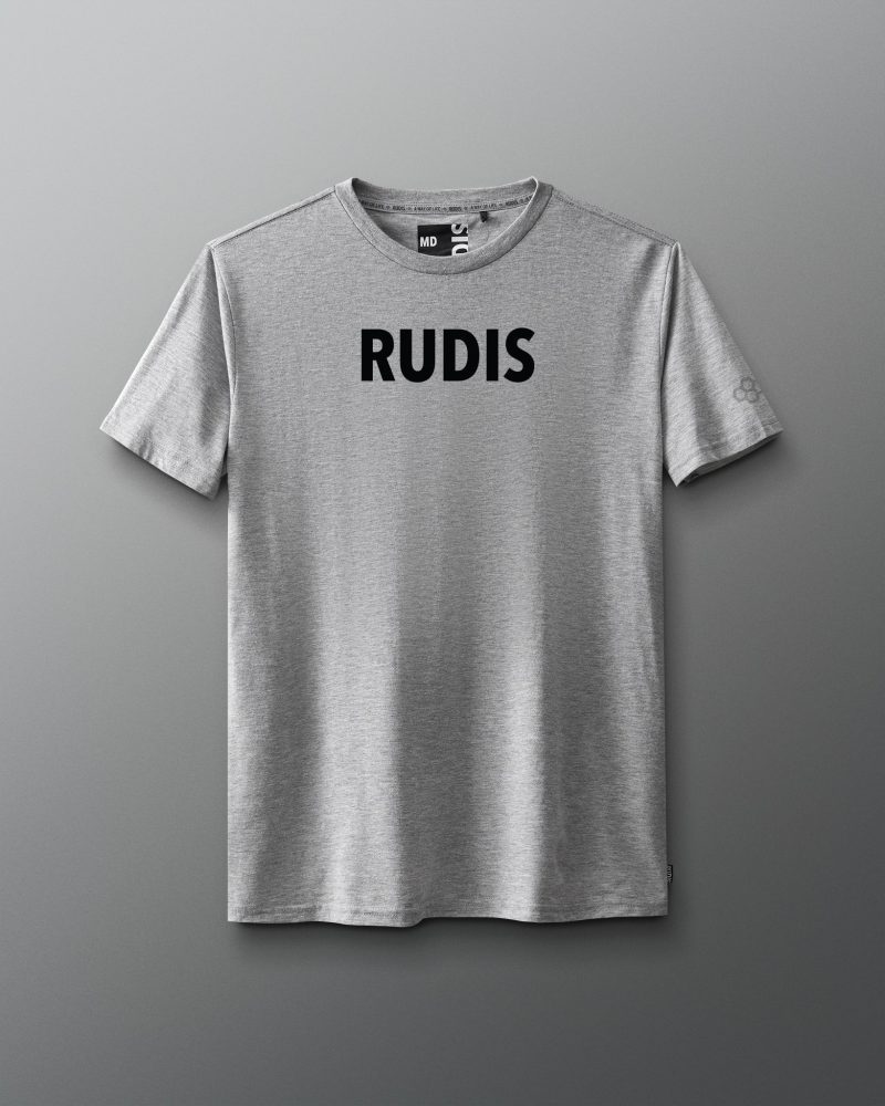 RUDTS1133 RUDIS Wordmark Elite Super Soft T Shirt Heather Gray 0001