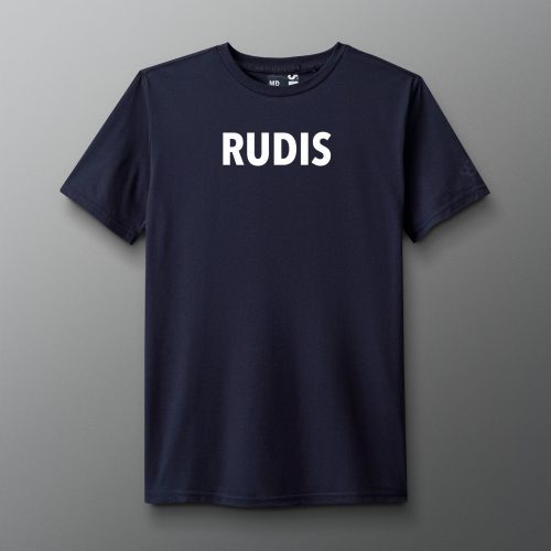 RUDTS1133 RUDIS Wordmark Elite Super Soft T Shirt Navy 0001