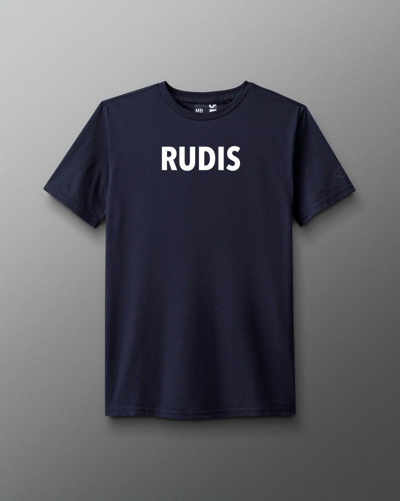 RUDTS1133 RUDIS Wordmark Elite Super Soft T Shirt Navy 0001