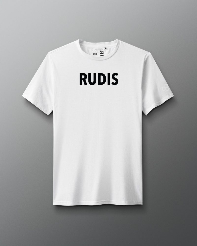 RUDTS1133 RUDIS Wordmark Elite Super Soft T Shirt White 0001