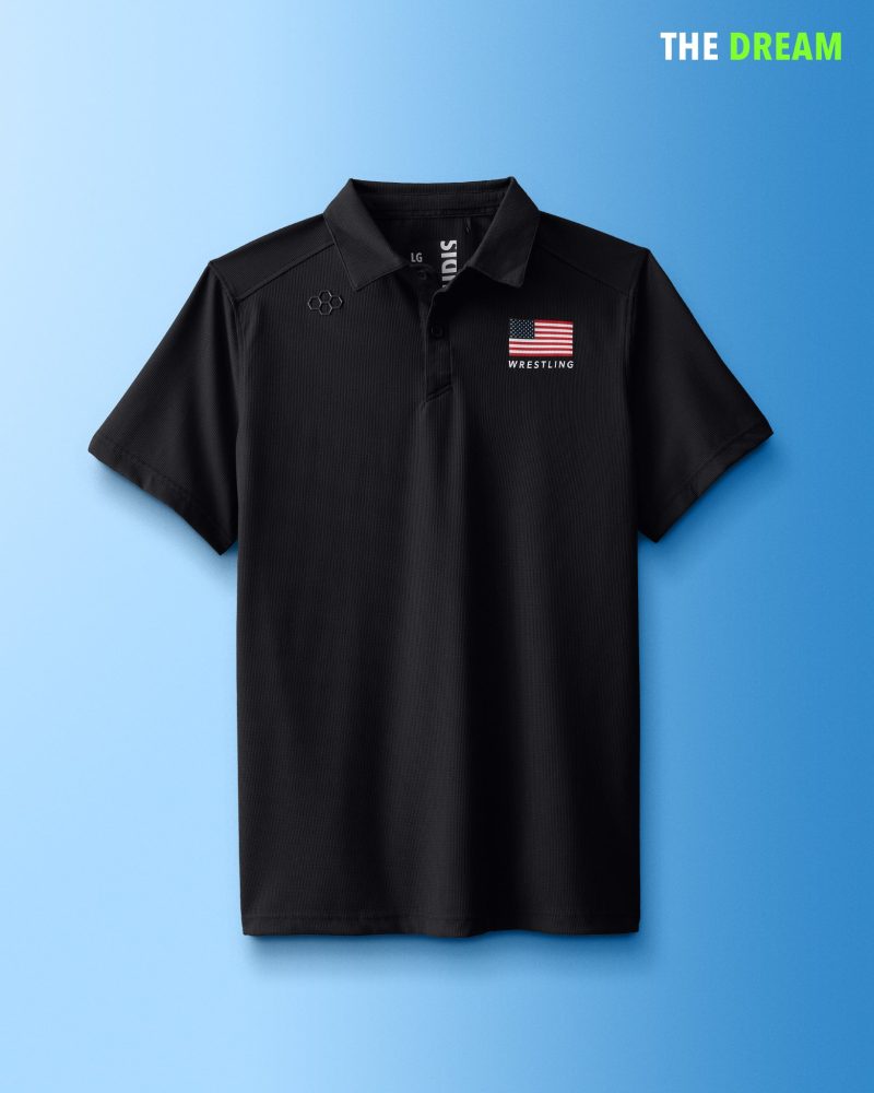 USA Flag Polo USAPL1000 DET Black 0001